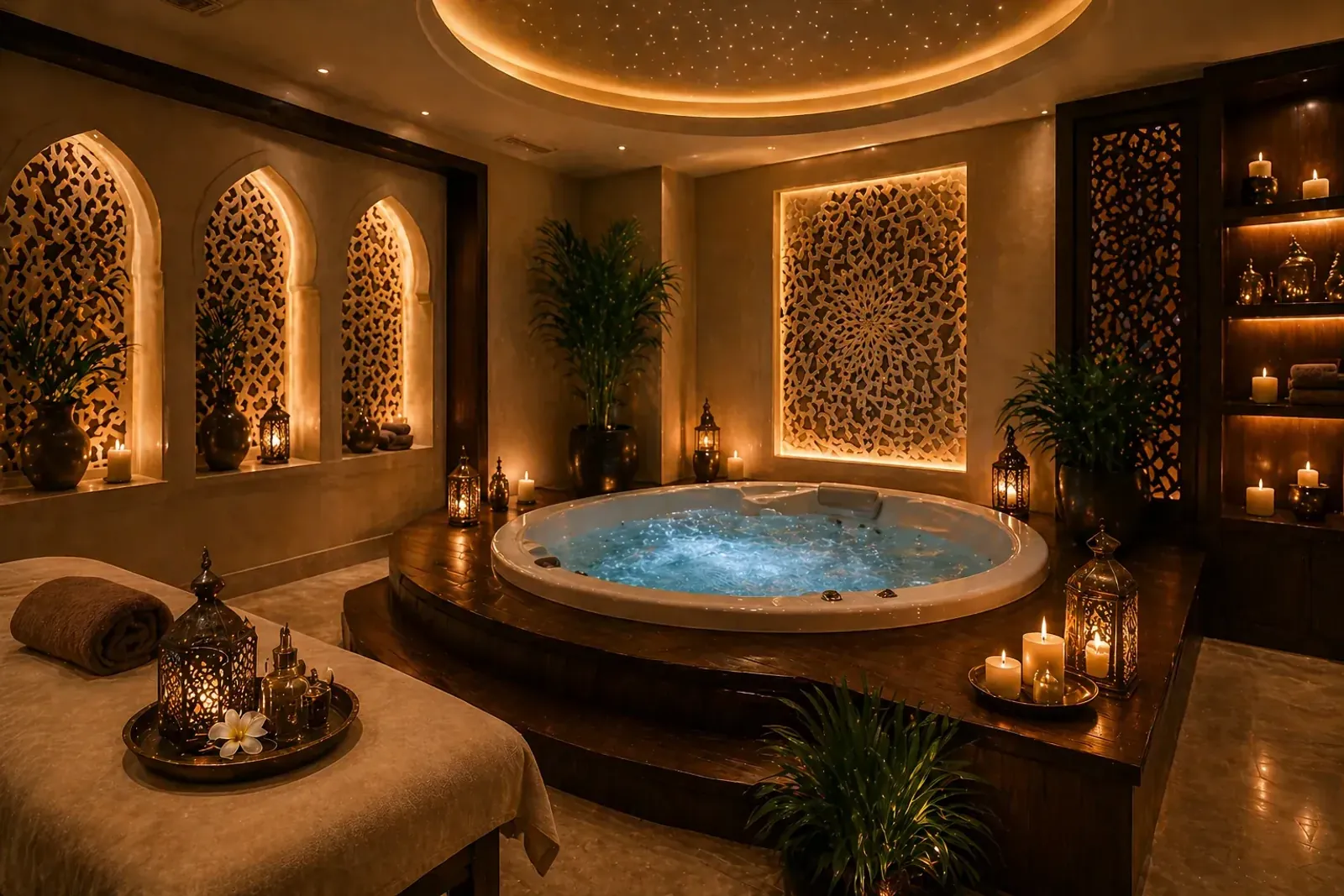 Jacuzzi suite beside the treatment area at Vessa Thai Spa, Dubai